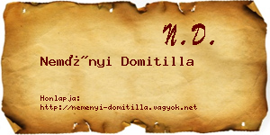 Neményi Domitilla névjegykártya